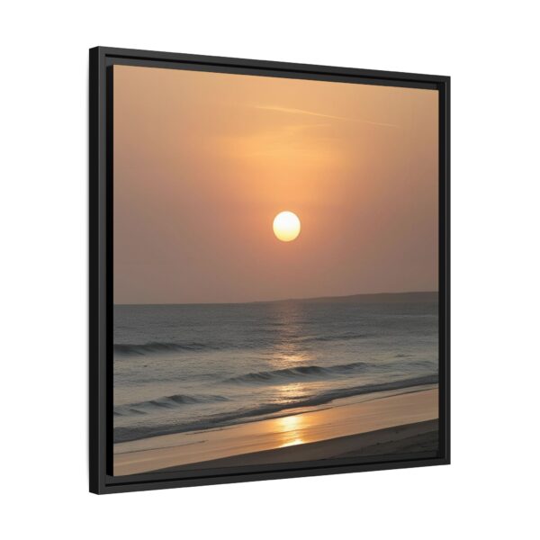 Framed Sunset Canvas Print, Coastal Home Decor, Wall Art, Beach Photography, Living Room Decor, Gift for Ocean Lovers