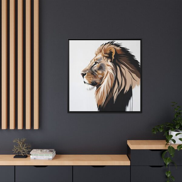 Majestic Lion Canvas Art Print, Wildlife Home Decor, Animal Lover Gift, Wall Art for Living Room, Framed Artwork