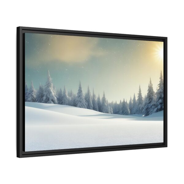Winter Wonderland Framed Canvas Art, Cozy Home Decor, Holiday Gift, Nature Wall Art, Winter Landscape Decoration, Seasonal Artwork