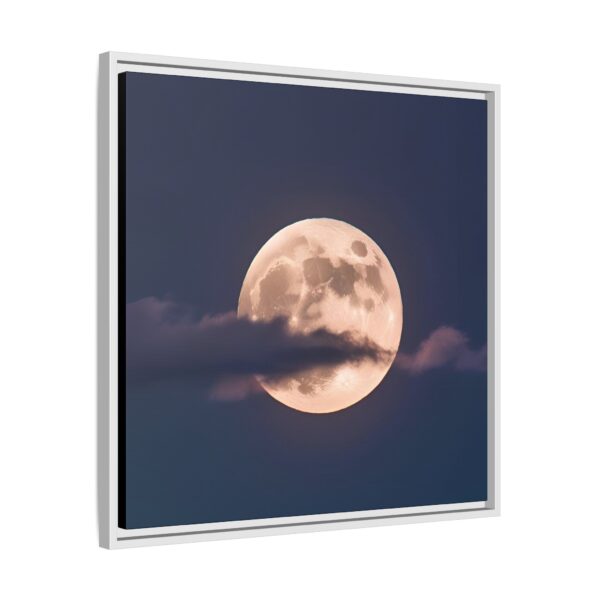Framed Moonlit Canvas Art, Celestial Decor, Wall Art for Home, Unique Gift for Astronomers, Moon Lovers, Night-Themed Room