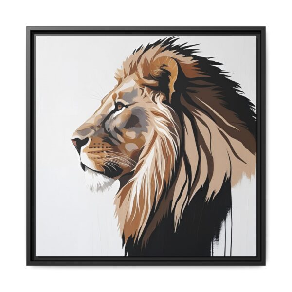 Majestic Lion Canvas Art Print, Wildlife Home Decor, Animal Lover Gift, Wall Art for Living Room, Framed Artwork