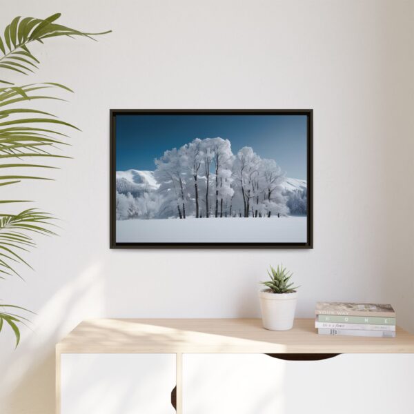 Framed Matte Canvas Art - Winter Landscape, Home Decor, Wall Art, Gift for Nature Lovers, Cozy Aesthetic, Winter Decorations