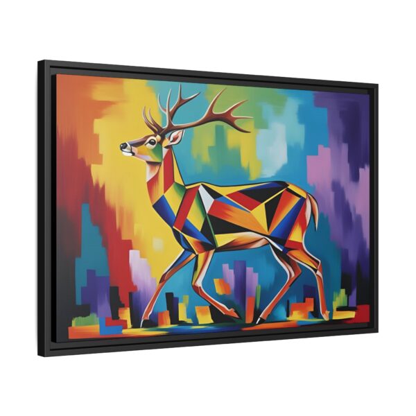 Colorful Geometric Deer Canvas Art, Modern Wall Decor, Deer Themed Home Decor, Colorful Wall Art, Gift for Animal Lovers