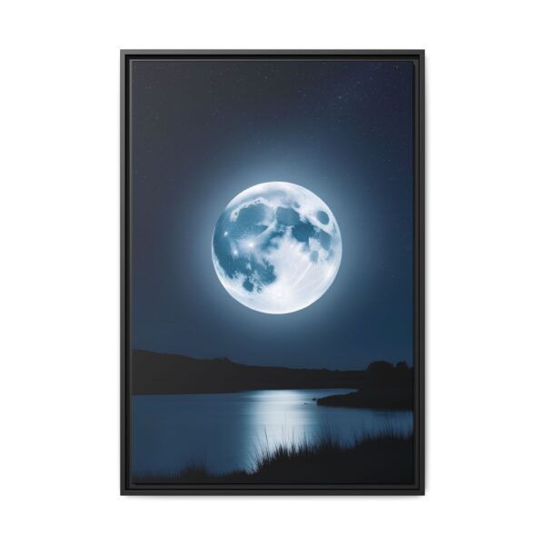 Framed Moonlit Canvas Art Print, Celestial Decor for Home, Inspirational Wall Art, Night Sky Decor, Gifts for Astronomers