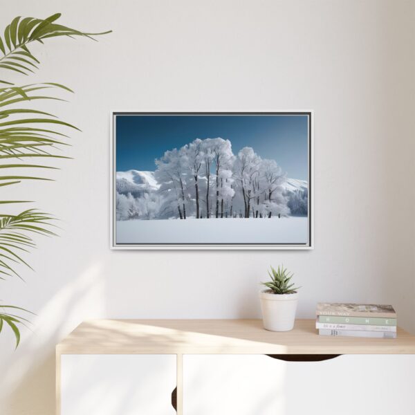 Framed Matte Canvas Art - Winter Landscape, Home Decor, Wall Art, Gift for Nature Lovers, Cozy Aesthetic, Winter Decorations