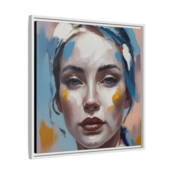 Artistic Framed Canvas Print featuring Modern Portrait, Aesthetic Wall Art, Home Decor, Gift for Art Lovers, Contemporary Artwork
