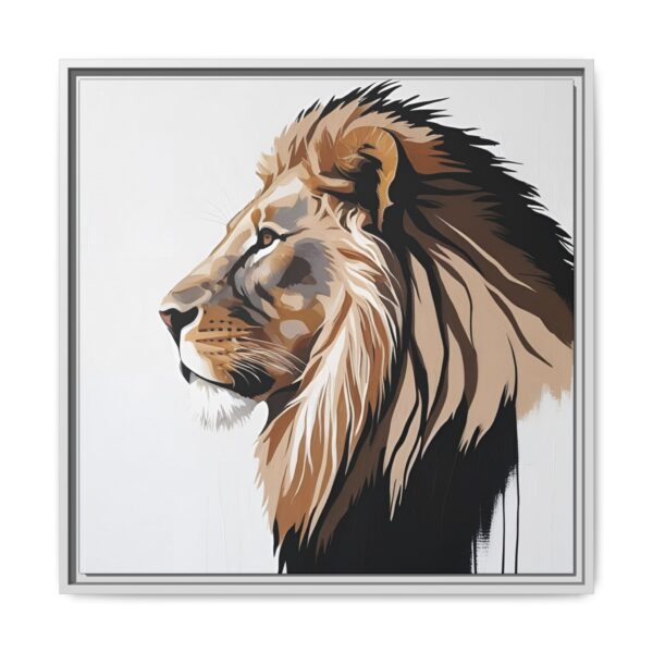 Majestic Lion Canvas Art Print, Wildlife Home Decor, Animal Lover Gift, Wall Art for Living Room, Framed Artwork