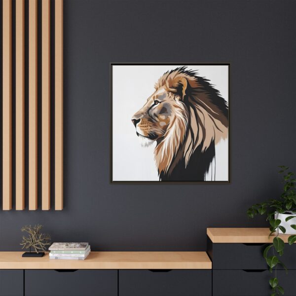 Majestic Lion Canvas Art Print, Wildlife Home Decor, Animal Lover Gift, Wall Art for Living Room, Framed Artwork