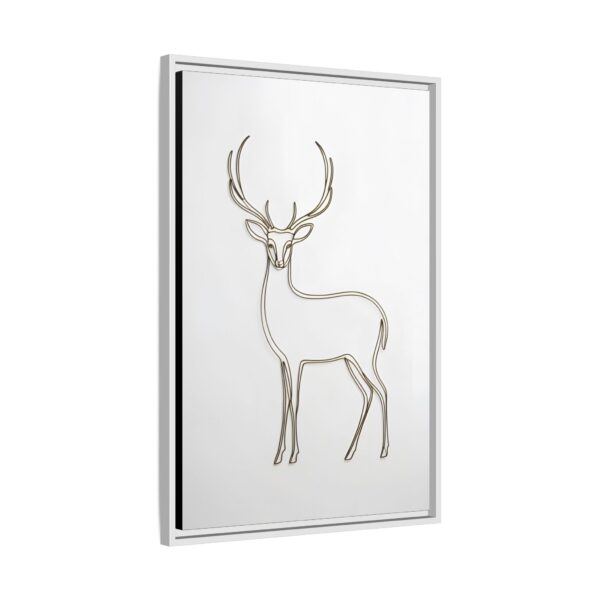 Framed Deer Art Print, Modern Wall Decor, Minimalist Canvas, Rustic Home Decoration, Gift for Nature Lovers, Holiday Artwork