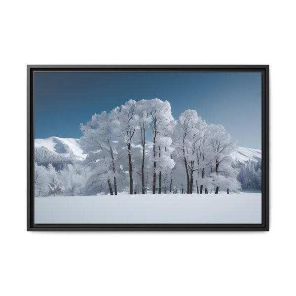 Framed Matte Canvas Art - Winter Landscape, Home Decor, Wall Art, Gift for Nature Lovers, Cozy Aesthetic, Winter Decorations