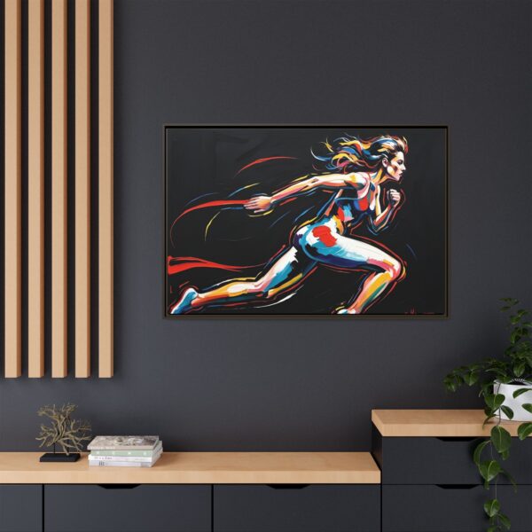 Vibrant Runner Art Print, Athletic Wall Art, Inspirational Decor, Gift for Sports Lovers, Motivational Canvas