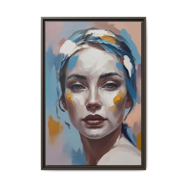 Framed Canvas Art Print, Colorful Abstract Portrait Wall Decor, Unique Gift for Art Lovers, Home Decor for Modern Spaces, Birthday Gift