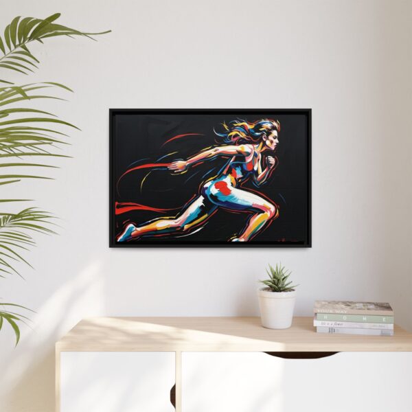Vibrant Runner Art Print, Athletic Wall Art, Inspirational Decor, Gift for Sports Lovers, Motivational Canvas