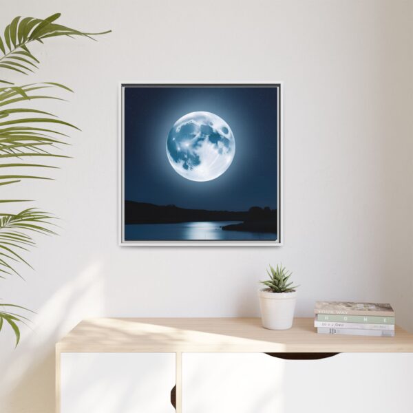 Moonlit Landscape Wall Art, Framed Print, Home Decor, Night Sky Art, Gift for Nature Lovers, Bedroom Decor, Lunar Photography