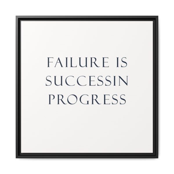 Motivational Wall Art, Framed Canvas Print - 'Failure is Success in Progress' - Inspirational Home Decor, Gift for Students, Office Decor