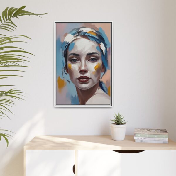 Framed Canvas Art Print, Colorful Abstract Portrait Wall Decor, Unique Gift for Art Lovers, Home Decor for Modern Spaces, Birthday Gift
