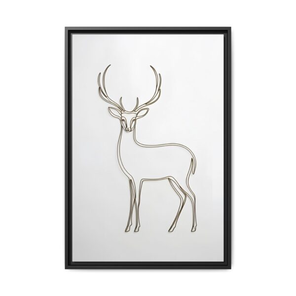 Framed Deer Art Print, Modern Wall Decor, Minimalist Canvas, Rustic Home Decoration, Gift for Nature Lovers, Holiday Artwork