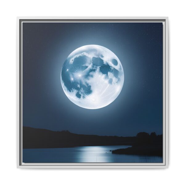 Moonlit Landscape Wall Art, Framed Print, Home Decor, Night Sky Art, Gift for Nature Lovers, Bedroom Decor, Lunar Photography