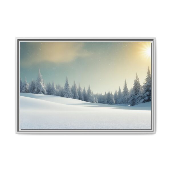Winter Wonderland Framed Canvas Art, Cozy Home Decor, Holiday Gift, Nature Wall Art, Winter Landscape Decoration, Seasonal Artwork