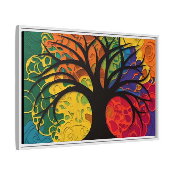Multi-Color Tree of Life Canvas Wall Art, Colorful Decor, Home Decoration, Gift for Art Lovers, Vibrant Living Room Artwork