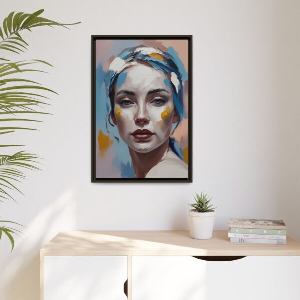 Framed Canvas Art Print, Colorful Abstract Portrait Wall Decor, Unique Gift for Art Lovers, Home Decor for Modern Spaces, Birthday Gift