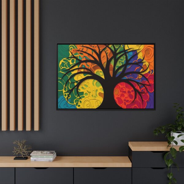 Multi-Color Tree of Life Canvas Wall Art, Colorful Decor, Home Decoration, Gift for Art Lovers, Vibrant Living Room Artwork