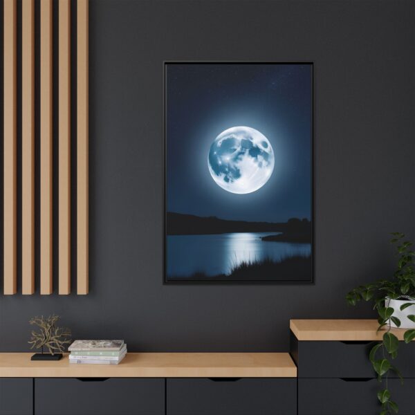 Framed Moonlit Canvas Art Print, Celestial Decor for Home, Inspirational Wall Art, Night Sky Decor, Gifts for Astronomers