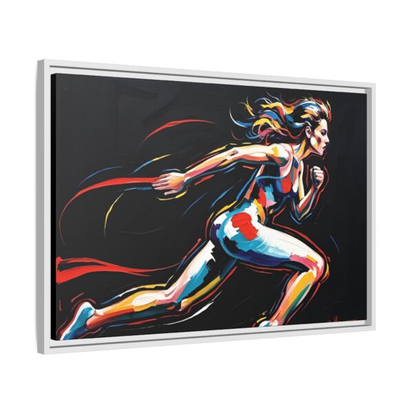 Vibrant Runner Art Print, Athletic Wall Art, Inspirational Decor, Gift for Sports Lovers, Motivational Canvas