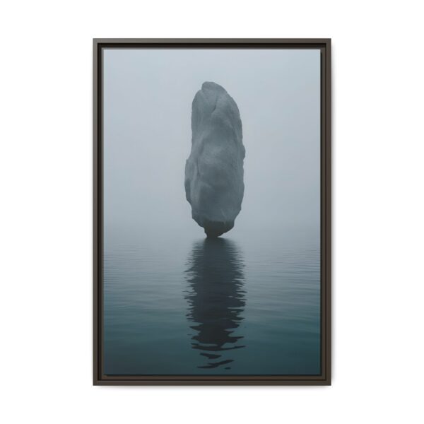 Framed Matte Canvas Art Print - Serene Water Reflection, Home Decor, Minimalist Wall Art, Gifts for Nature Lovers, Living Room Decor