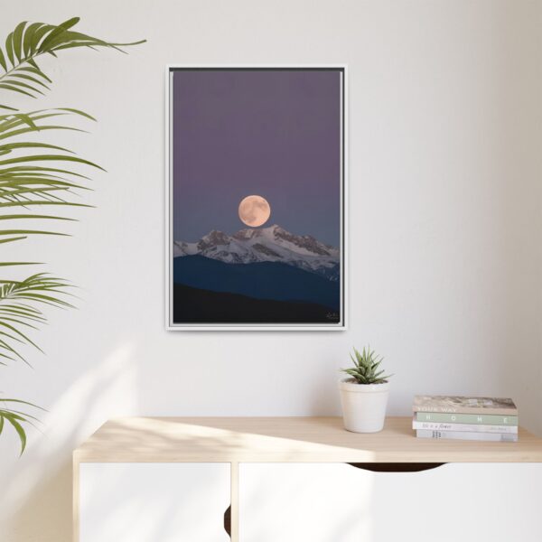 Moonlit Mountain Canvas Art Print, Midnight Sky Wall Decor, Lunar Landscape Framed Art, Home Office Decor, Gift for Nature Lovers, [...]