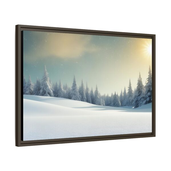 Winter Wonderland Framed Canvas Art, Cozy Home Decor, Holiday Gift, Nature Wall Art, Winter Landscape Decoration, Seasonal Artwork