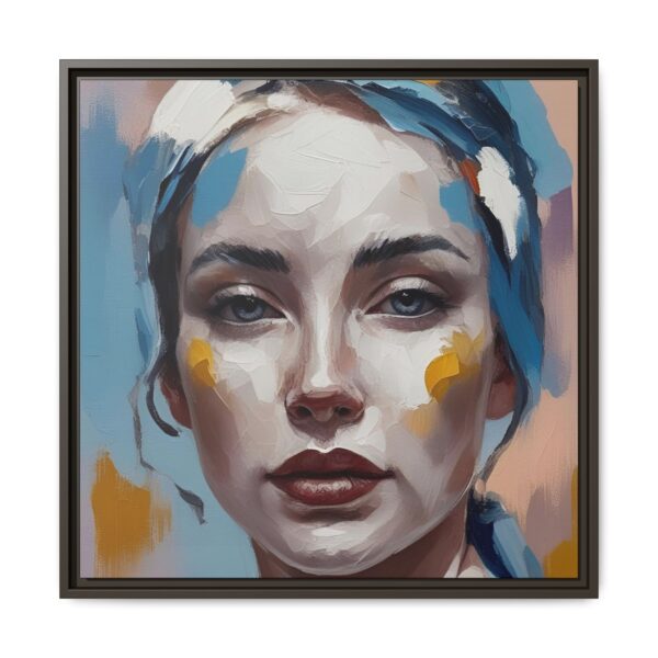 Artistic Framed Canvas Print featuring Modern Portrait, Aesthetic Wall Art, Home Decor, Gift for Art Lovers, Contemporary Artwork
