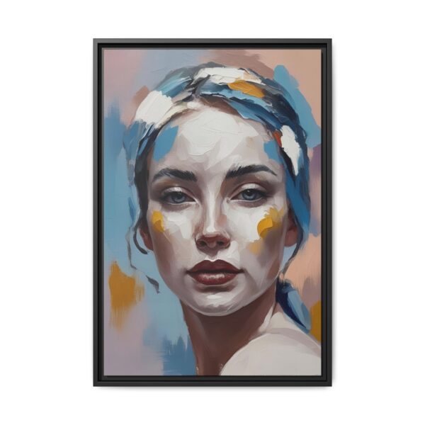 Framed Canvas Art Print, Colorful Abstract Portrait Wall Decor, Unique Gift for Art Lovers, Home Decor for Modern Spaces, Birthday Gift