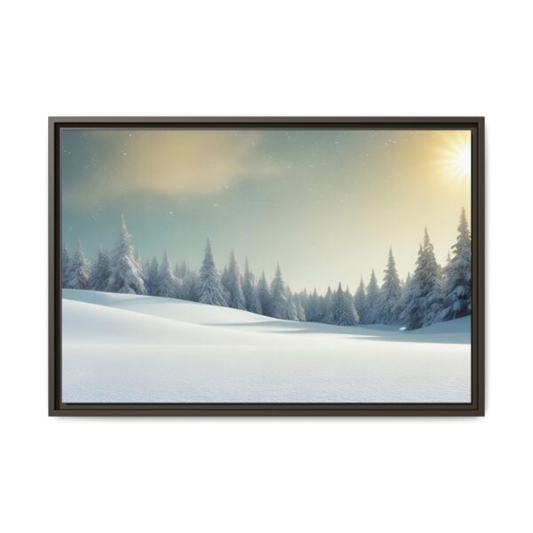 Winter Wonderland Framed Canvas Art, Cozy Home Decor, Holiday Gift, Nature Wall Art, Winter Landscape Decoration, Seasonal Artwork