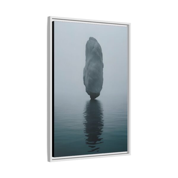 Framed Matte Canvas Art Print - Serene Water Reflection, Home Decor, Minimalist Wall Art, Gifts for Nature Lovers, Living Room Decor