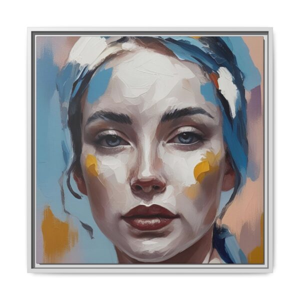 Artistic Framed Canvas Print featuring Modern Portrait, Aesthetic Wall Art, Home Decor, Gift for Art Lovers, Contemporary Artwork