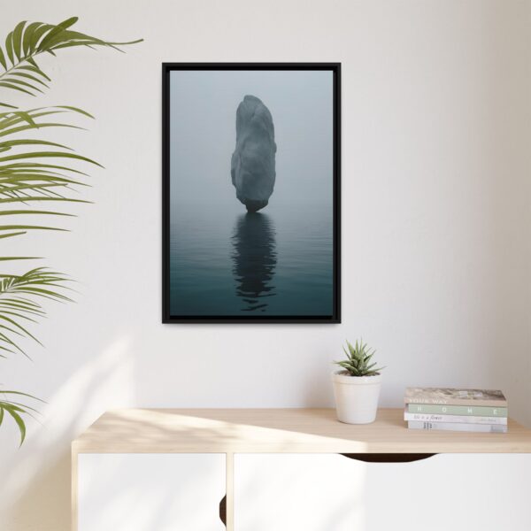 Framed Matte Canvas Art Print - Serene Water Reflection, Home Decor, Minimalist Wall Art, Gifts for Nature Lovers, Living Room Decor