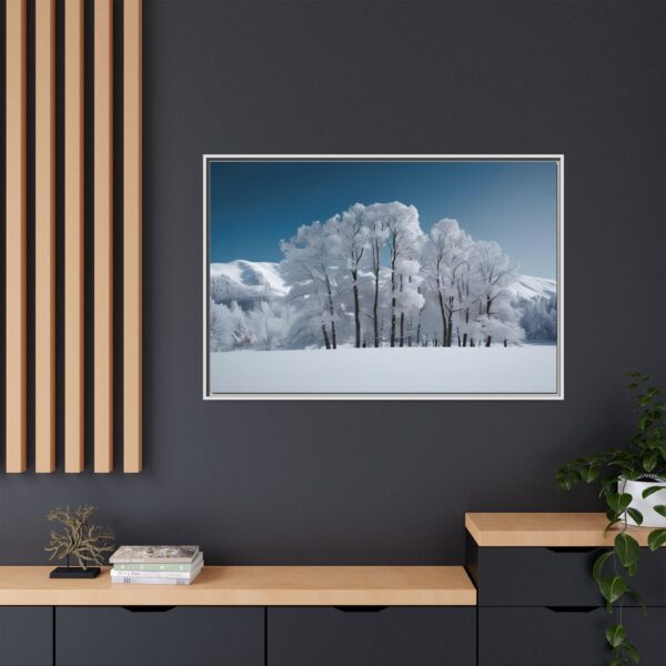 Framed Matte Canvas Art - Winter Landscape, Home Decor, Wall Art, Gift for Nature Lovers, Cozy Aesthetic, Winter Decorations