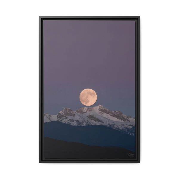 Moonlit Mountain Canvas Art Print, Midnight Sky Wall Decor, Lunar Landscape Framed Art, Home Office Decor, Gift for Nature Lovers, [...]