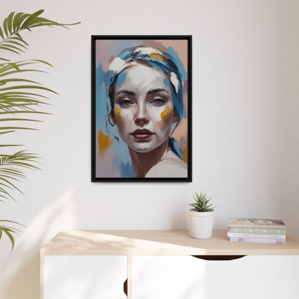 Framed Canvas Art Print, Colorful Abstract Portrait Wall Decor, Unique Gift for Art Lovers, Home Decor for Modern Spaces, Birthday Gift
